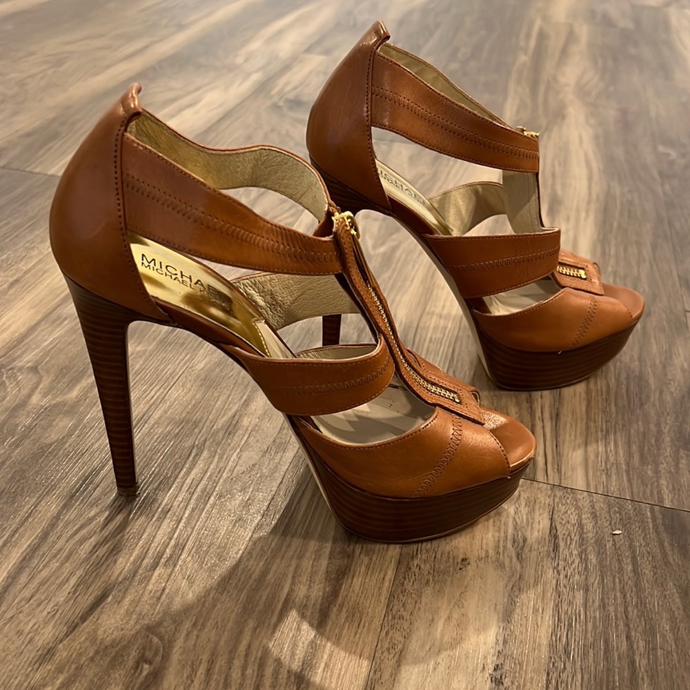Michael Kors Brown Leather Heels